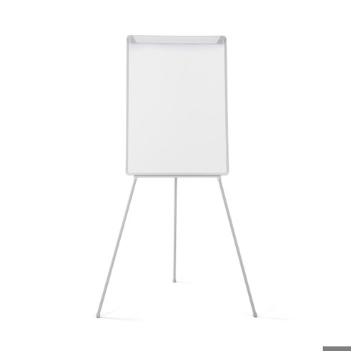 Bi-Office Dreibein Flipchart grau | nicht-magnetisch | mit Stifteablage | 70 x 100 cm