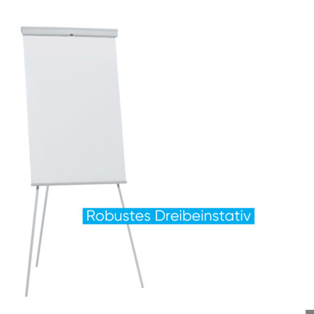 Dreibein-Flipchart X-tra!Line | Stahl | höhenverstellbar