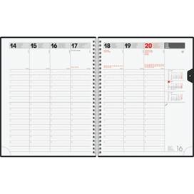 Buchkalender Manager Wt7 weektimer 21x26cm 1 Woche/2 Seiten Lino Soft-Einband grau 2027