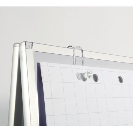 SIGEL MU162 Flipchart-Haken | Halter für Flipchartblocks auf Whiteboards | transparent | Acryl | 2 Stück