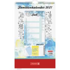 Familienkalender 25x41,5cm 1 Monat/Seite Aquarell 2027