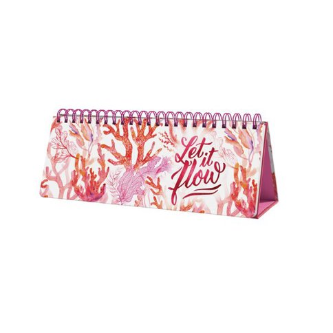 SIGEL JP104 Wochenplaner Jolie undatiert | Underwater Miracles | 1/2 DIN A4 quer | koralle | violett | pink | Hardcover | 2 Seiten = unten Woche / oben Planungsseite | 124 S. | FSCzertif...