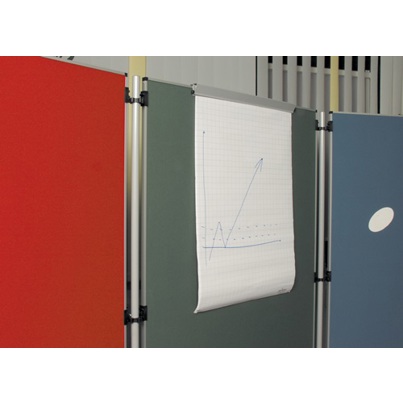 Flipchartblockhalter Stahlbl.silber