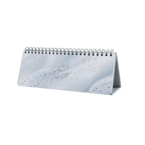 SIGEL JP105 Wochenplaner Jolie undatiert | Glittery Joy | 1/2 DIN A4 quer | grau | Hardcover | 2 Seiten = unten Woche / oben Planungsseite | 124 S. | FSCzertifiziert