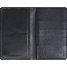 Faltkalender 746 8,7x15,3cm 1 Monat/2 Seiten Leder schwarz 2027