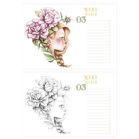 Immerwährender Kalender | Wild | Mehrfarbig