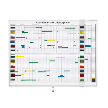 Aktivitäten- und Urlaubsplaner | 7-Tage-Woche | Inhalt für 30 Mitarbeiter | 1200 x 900 mm