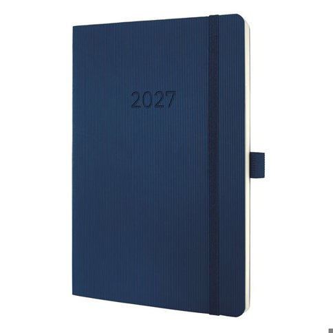 SIGEL C2732 Wochenkalender Conceptum 2027 | 1 Jahr | ca. A5 | dunkelblau | 2 Seiten = 1 Woche | Softcover | 80 g/m² | 192 S. | FSC-zertifiziert