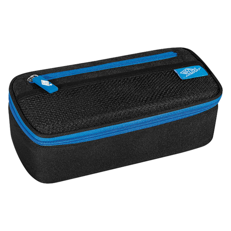 Mäppchen Schlamperbox schwarz/hellblau