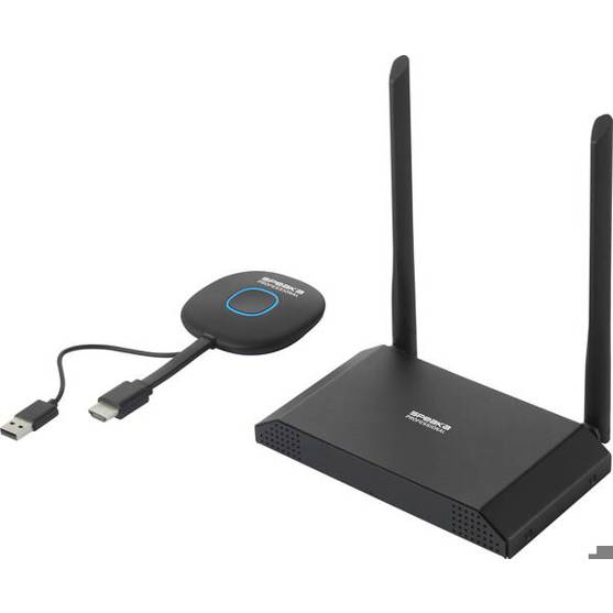SpeaKa Professional SP-VShare Drahtloses 4K UHD Präsentationssystem 4fach Multi Viewer | Digital Whiteboard-Funktion | Sic