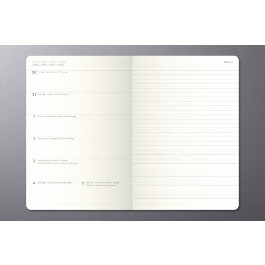 SIGEL C2715 Wochennotiz-Kalender Conceptum 2027 | 1 Jahr | ca. A6 | schwarz | 2 Seiten = links Woche / rechts Notizseite | Hardcover | 80 g/m² | 176 S. | FSC-zertifiziert