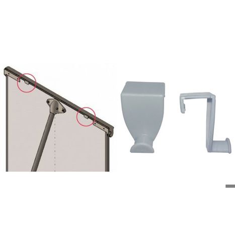 FRANKEN Blockhalter für Flipchart EL-FC | hellgrau (70011169)