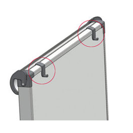 Blockhalter FRANKEN A1070/132CH | für (Marke/Art.-Nr.) Flipchart FC41 | FC43 | FC81 | FC83 | grau | PG=2ST