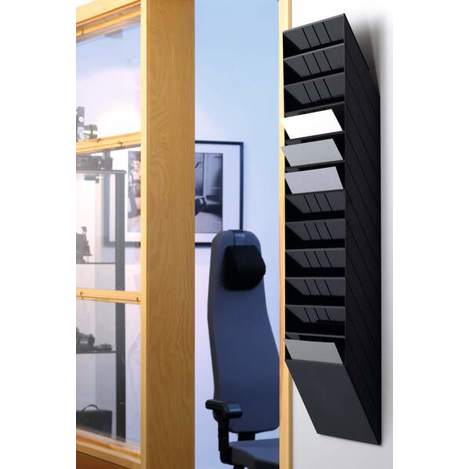 DURABLE Prospektspender-Set FLEXIBOXX 12 A4 QUERFORMAT | schwarz