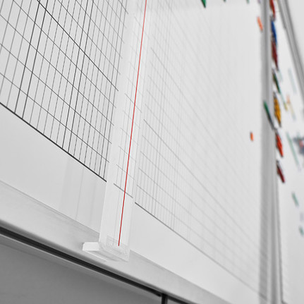 Aktivitäten- und Urlaubsplaner | 5-Tage-Woche | Inhalt für 45 Mitarbeiter | 1500 x 600 mm