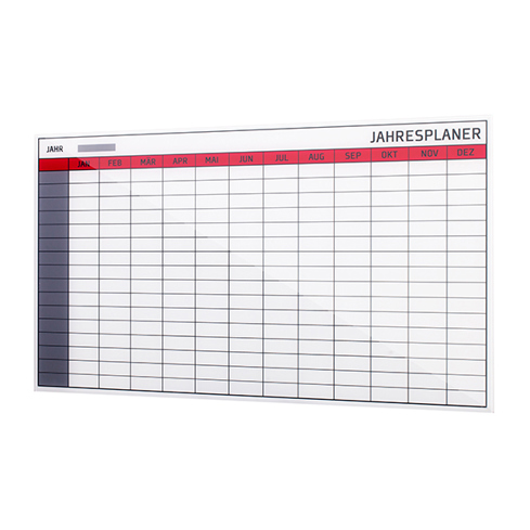 Bi-Office Glas Jahresplaner 78 x 48cm