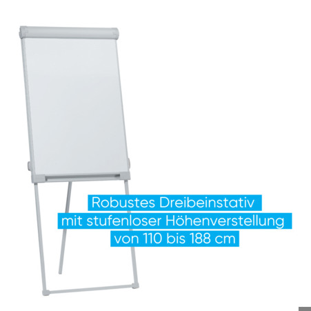 Dreibein-Flipchart PRO | Stahl | höhenverstellbar