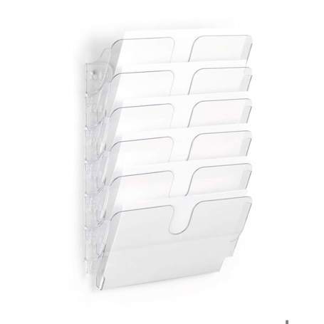 DURABLE Prospektspender-Set FLEXIPLUS 6 A4 QUERFORMAT | transparent