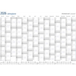 Jahresplaner Staedtler Lumocolor year planner 641YP-1DE | 84x60cm | 14 Monate/1 Seite | Kunststoff | abwischbar