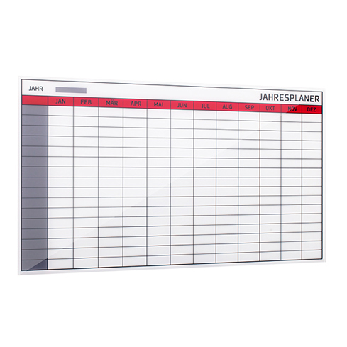 Bi-Office Glas Jahresplaner 78 x 48cm
