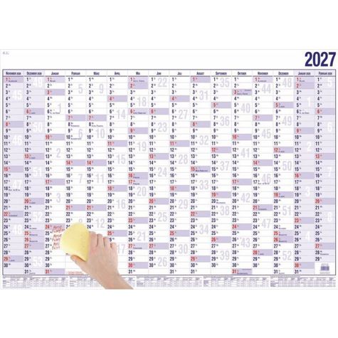 Jahresplaner Güss Wandplaner mit Beschichtung 17000mB | A1 quer (99x60cm) | 16 Monate/1 Seite | beschichteter Karton 170g/m² | abwischbar