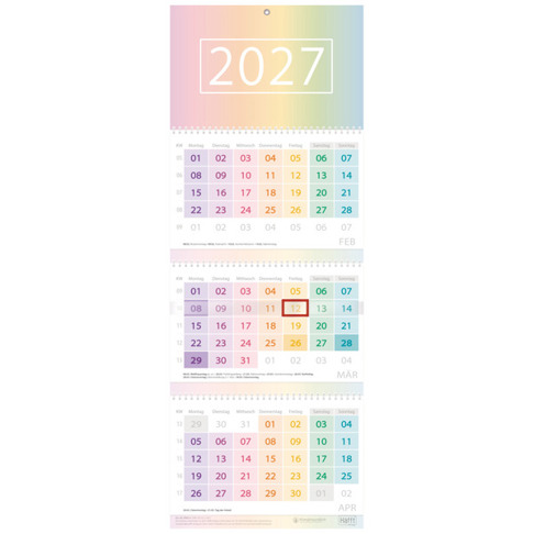3-Monatskalender 2027 HÄFFT 11391-0