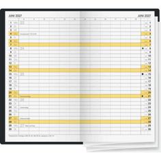 Faltkalender 746 8,7x15,3cm 1 Monat/2 Seiten Leder schwarz 2027