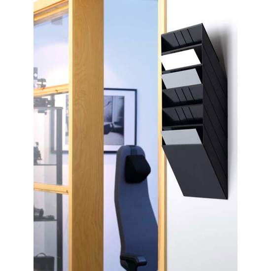 DURABLE Prospektspender-Set FLEXIBOXX 6 A4 QUERFORMAT | schwarz