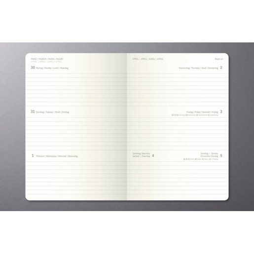 SIGEL C2722 Wochenkalender Conceptum 2027 | 1 Jahr | ca. A5 | schwarz | 2 Seiten = 1 Woche | Softcover | 80 g/m² | 192 S. | FSC-zertifiziert