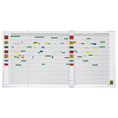 Aktivitäten- und Urlaubsplaner | 5-Tage-Woche | Inhalt für 60 Mitarbeiter | 1500 x 750 mm