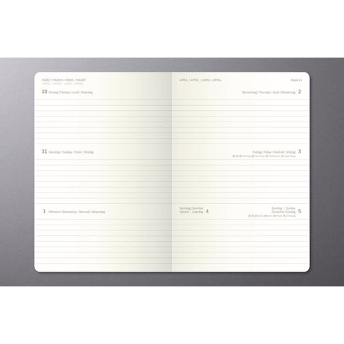 SIGEL C2732 Wochenkalender Conceptum 2027 | 1 Jahr | ca. A5 | dunkelblau | 2 Seiten = 1 Woche | Softcover | 80 g/m² | 192 S. | FSC-zertifiziert
