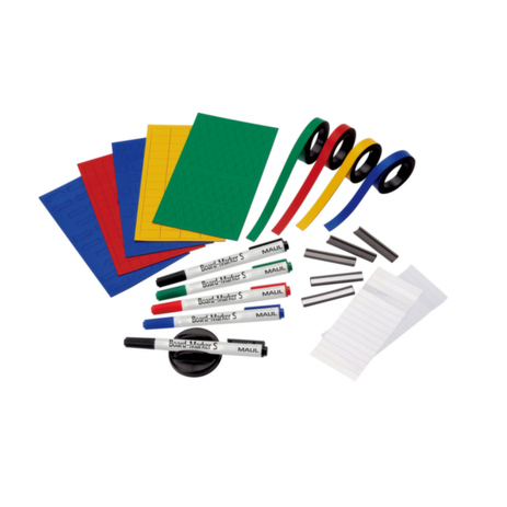 Jahresplaner,HxB 600x900mm,kunststoffbeschichtet,magnethaftend,Tafel weiß,m. Raster,m. Zubehör-Set,Rahmen Alu silber