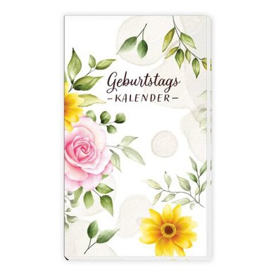 Taschenkalender Geburtstag Blumen undatiert | 10x16cm TRÖTSCH 52816