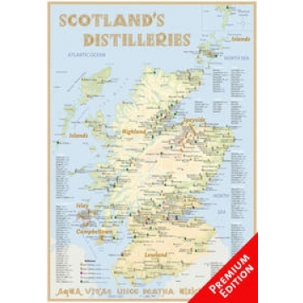 Whisky Distilleries Scotland | Poster 70x100cm Premium Edition