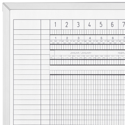 Aktivitäten- und Urlaubsplaner | 5-Tage-Woche | Inhalt für 30 Mitarbeiter | 1500 x 450 mm