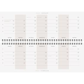 Querkalender Young Line 29,7x10,5cm 1 Woche/2 Seiten Moon dunkelblau 2027