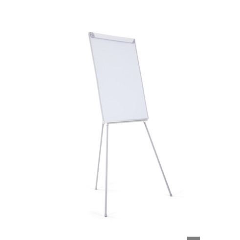 Bi-Office Dreibein Flipchart grau | nicht-magnetisch | mit Stifteablage | 70 x 100 cm