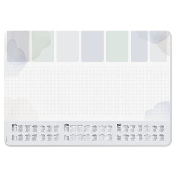 SIGEL H6312 Papier-Schreibtischunterlage DIN A2 | Wandkalender 2026 | 2028 und Wochenplan | 30 Blatt | Schreibunterlage aus nachhaltigem Papier
