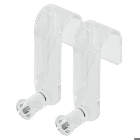 SIGEL MU162 Flipchart-Haken | Halter für Flipchartblocks auf Whiteboards | transparent | Acryl | 2 Stück