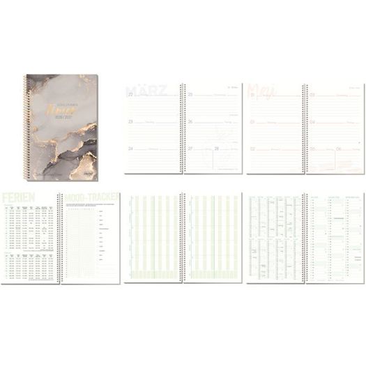 Häfft Schulstuff Schülerkalender "Grey Marble" | 2026/2027 (57400478)