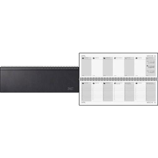 rido idé Tischkalender "futura 5" | 2027 | schwarz (6250327)