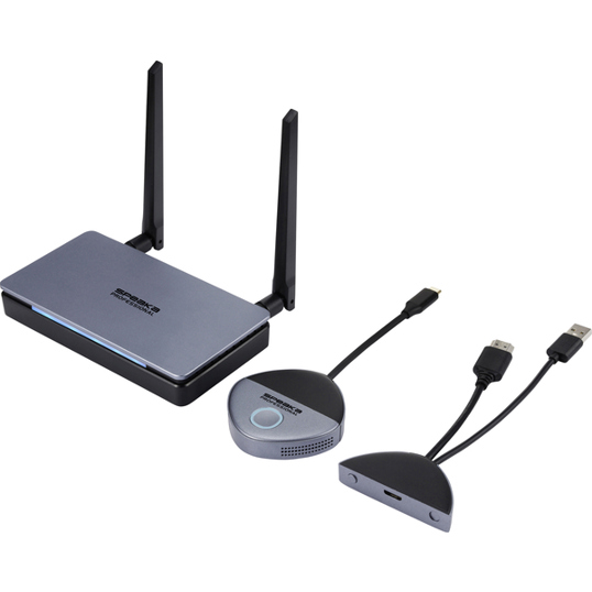 SpeaKa Professional SP-TR-500 Drahtloses Full HD Präsentationssystem 30m 5GHz | 2.4GHz 1920 x 10