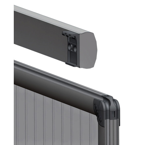 Flipchart Blockhalter PRO | magnetisch | Aluminium | 700 x 55 mm | silber