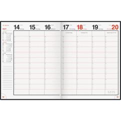 Buchkalender magnum 18,3x24cm 1 Woche/2 Seiten Kunststoff grau 2027