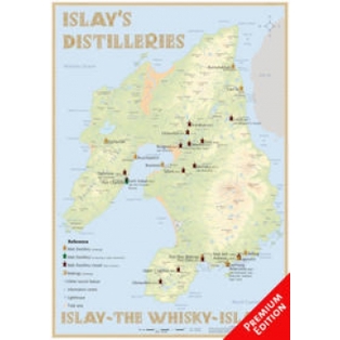 Whisky Distilleries Islay | Poster 42x60cm | Premium Edition