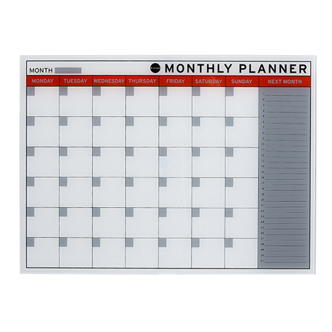 Bi-Office Glas Monatsplaner 78 x 48cm