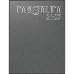 Buchkalender magnum 18,3x24cm 1 Woche/2 Seiten Kunststoff grau 2027