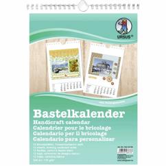 Bastelkalender weiß A4