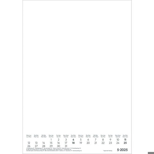 Bastelkalender 2026 | 21 x 29,7 cm | 1M/1S | weiß ALPHA 160599