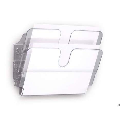 DURABLE Prospektspender-Set FLEXIPLUS 2 A4 QUERFORMAT | transparent